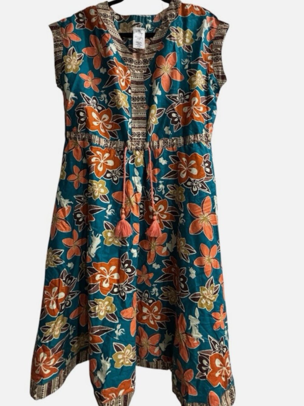 WOMEN'S DISNEY DRESS SHOP MOANA DRESS HAWAIIAN PRINT FLORAL MEDIUM